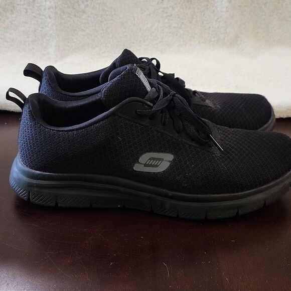 Skechers WORK Bendon Men\'s 9.5 Slip Resistant Black Shoes main image 6
